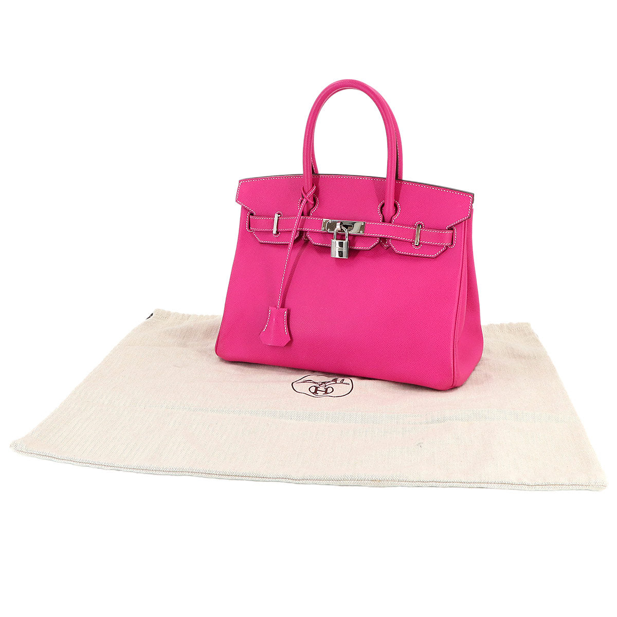 Candy Birkin 30 Epsom Rose Tyrien Ruby Hand Bag Purse Pink