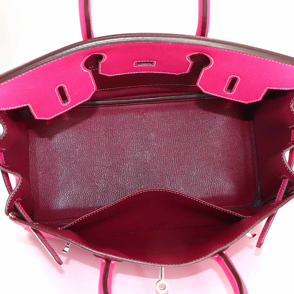 Candy Birkin 30 Epsom Rose Tyrien Ruby Hand Bag Purse Pink
