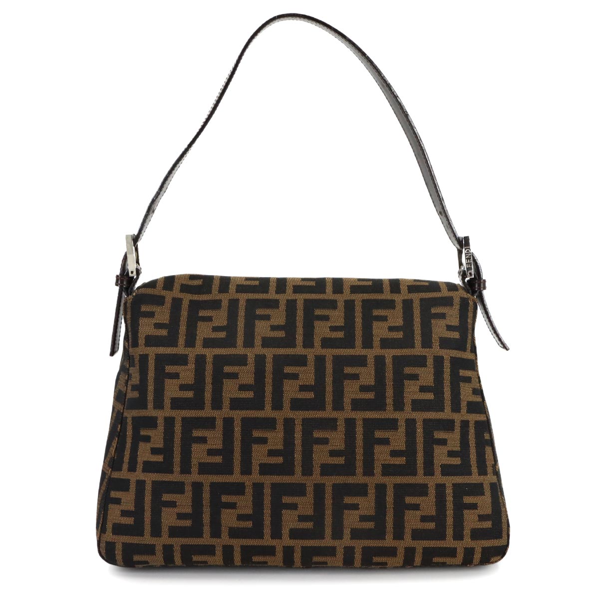 Zucca Mamma Baguette Shoulder Bag Canvas Leather Brown 26325