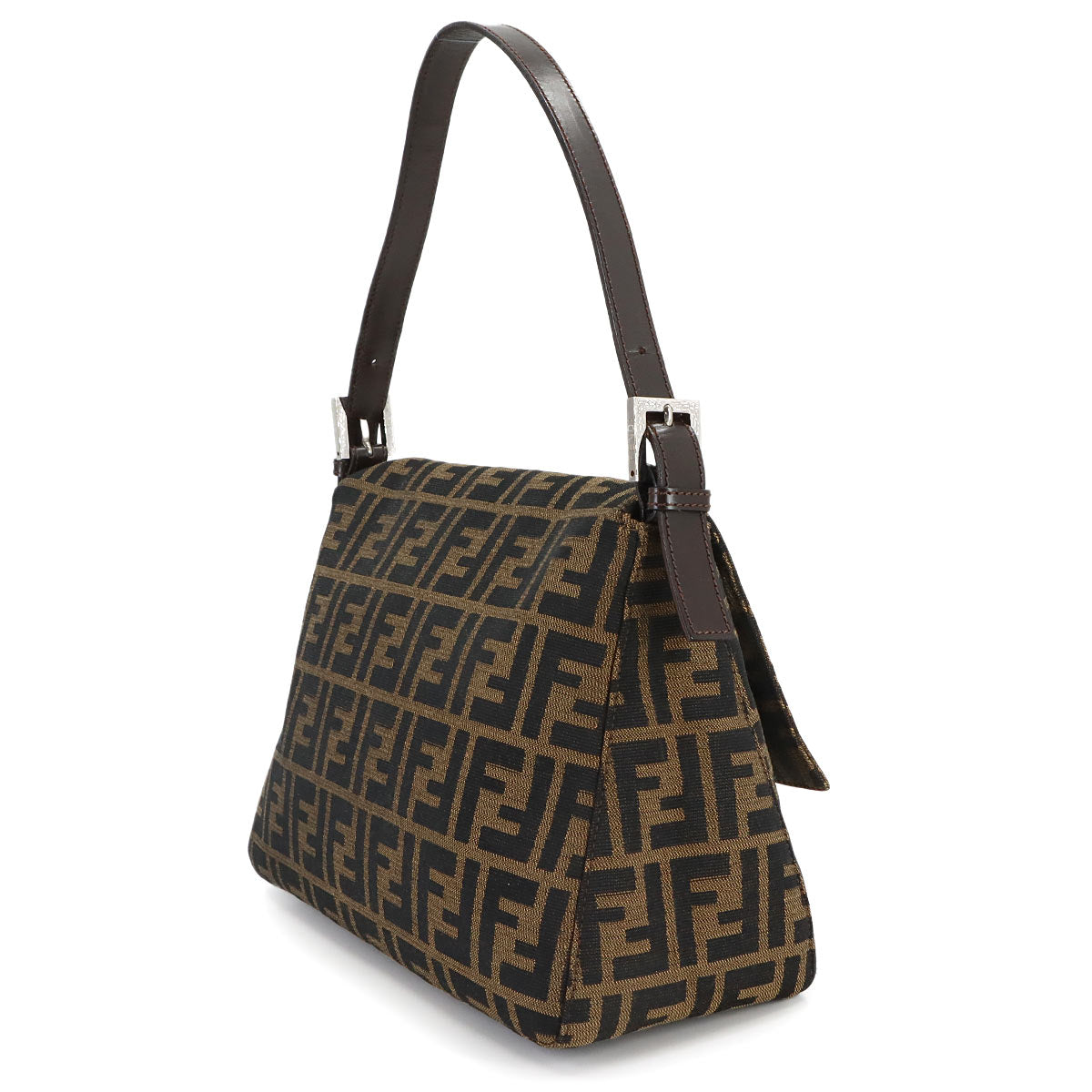 Zucca Mamma Baguette Shoulder Bag Canvas Leather Brown 26325