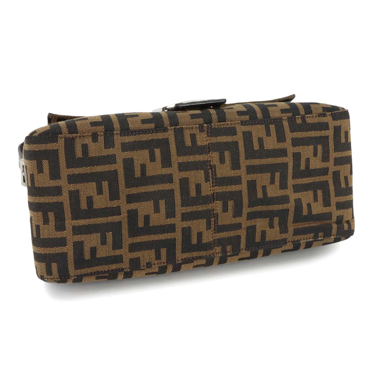 Zucca Mamma Baguette Shoulder Bag Canvas Leather Brown 26325