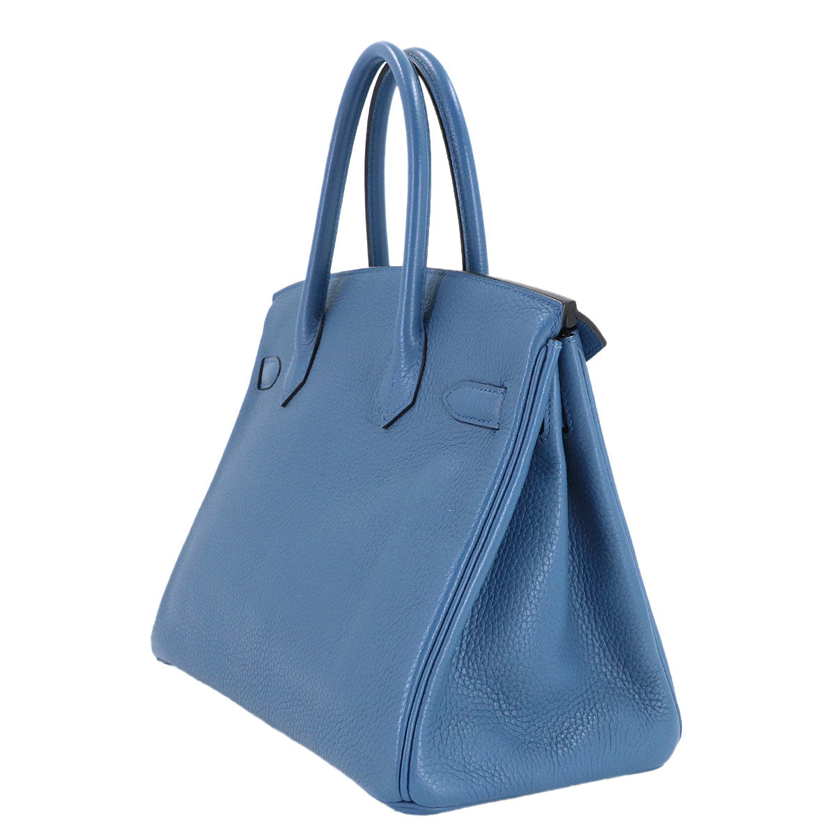 Birkin 30 Taurillon Clemence Bleu Agate Hand Bag Purse