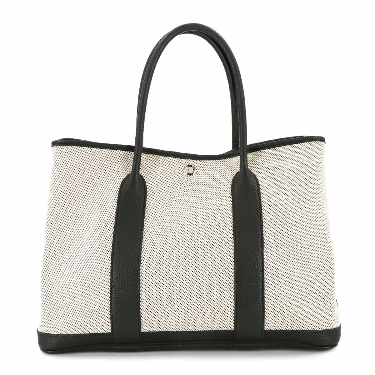 Garden Party PM Tote Bag Twill H Negonda Ecru Black