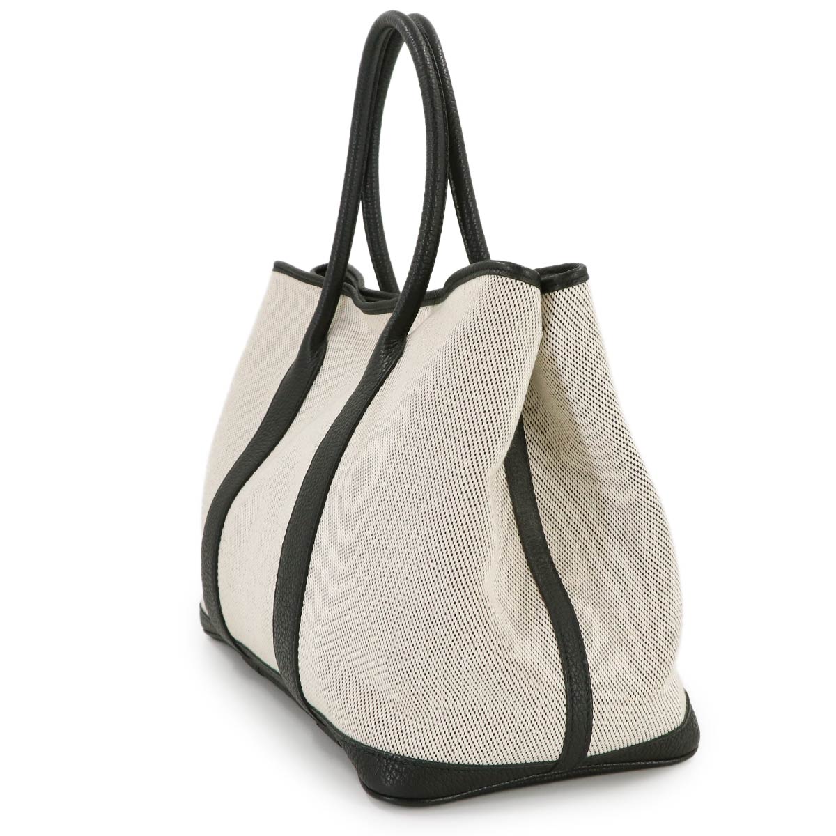 Garden Party PM Tote Bag Twill H Negonda Ecru Black