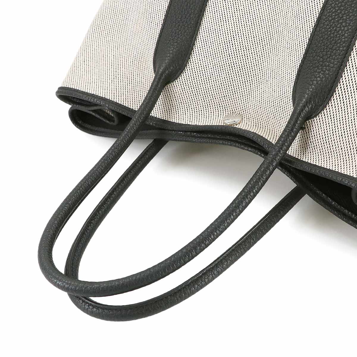 Garden Party PM Tote Bag Twill H Negonda Ecru Black