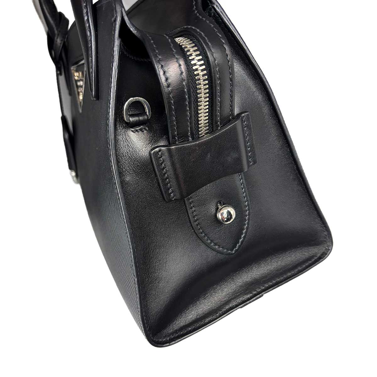 2way Hand Shoulder Bag Saffiano Leather Nero 1BA297 Black Purse