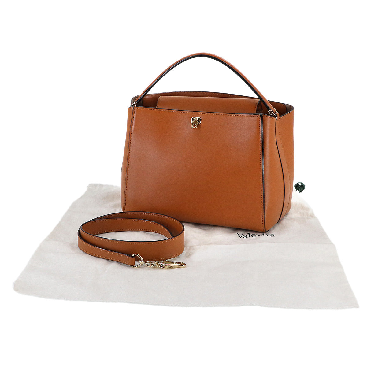 Brera Medium Hand Shoulder Bag Leather Brown Purse