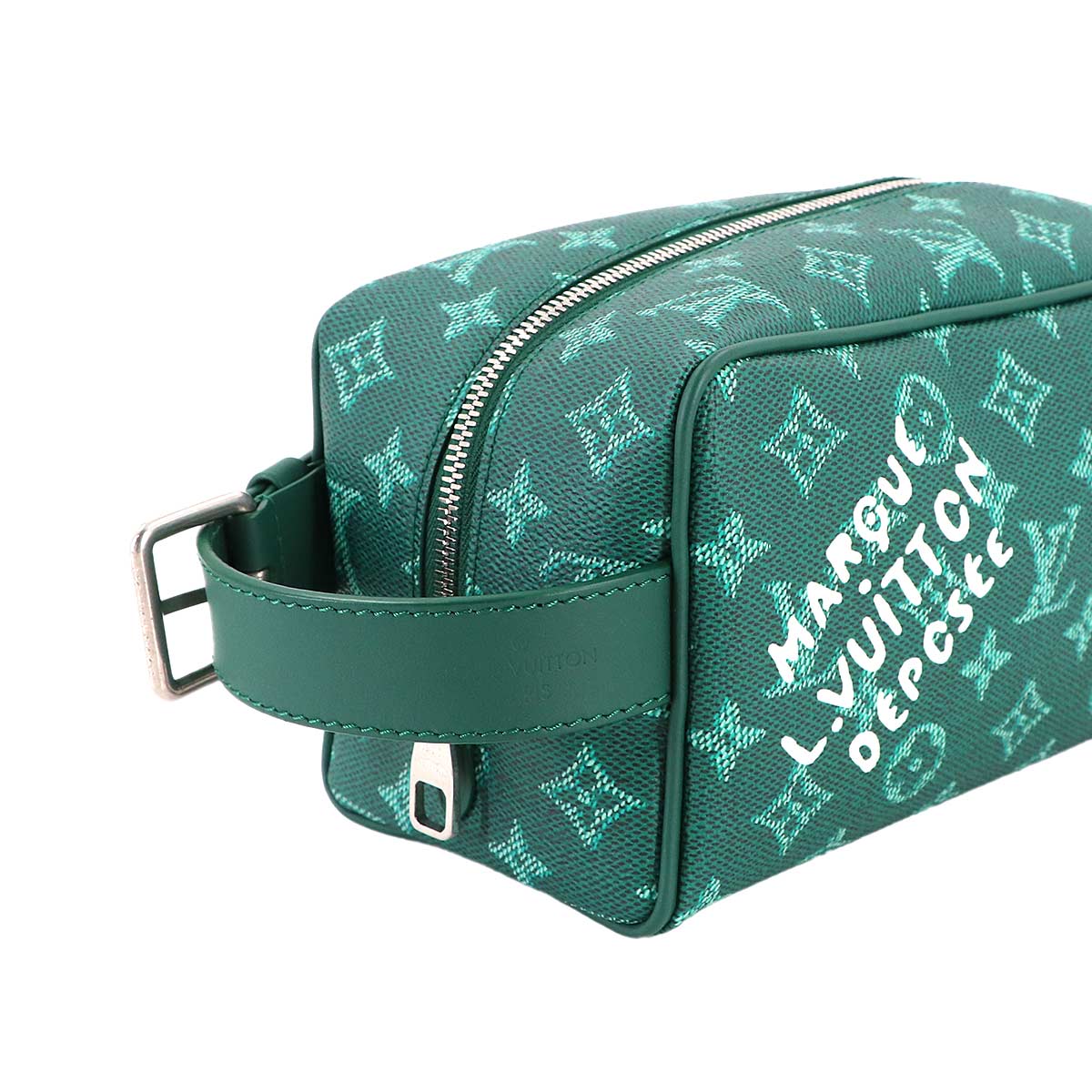 Monogram Heritage Locker Dopp Kit Hand Bag Green M12688