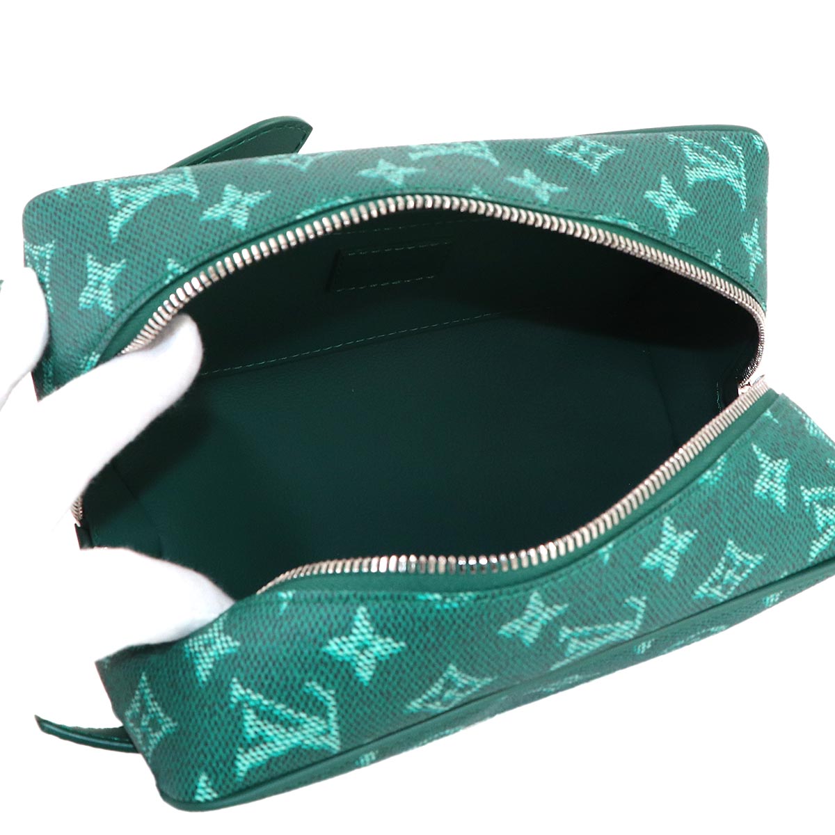 Monogram Heritage Locker Dopp Kit Hand Bag Green M12688