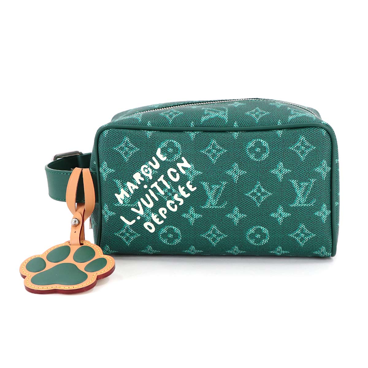 Monogram Heritage Locker Dopp Kit Hand Bag Green M12688