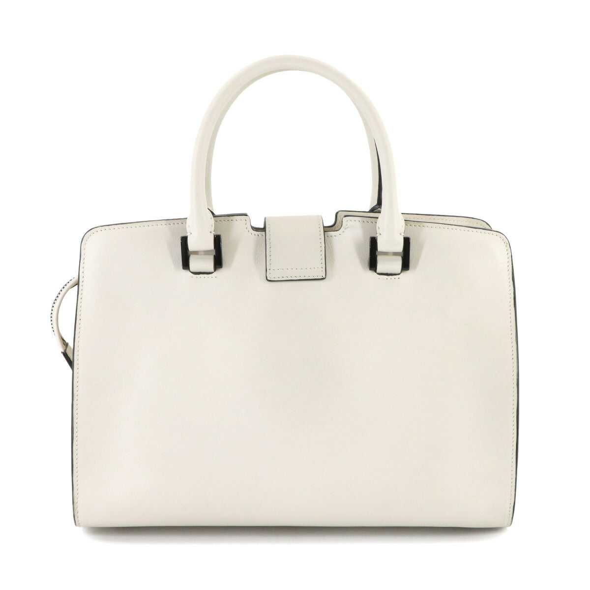 Baby Cabas Hand Shoulder Bag Leather White 424868