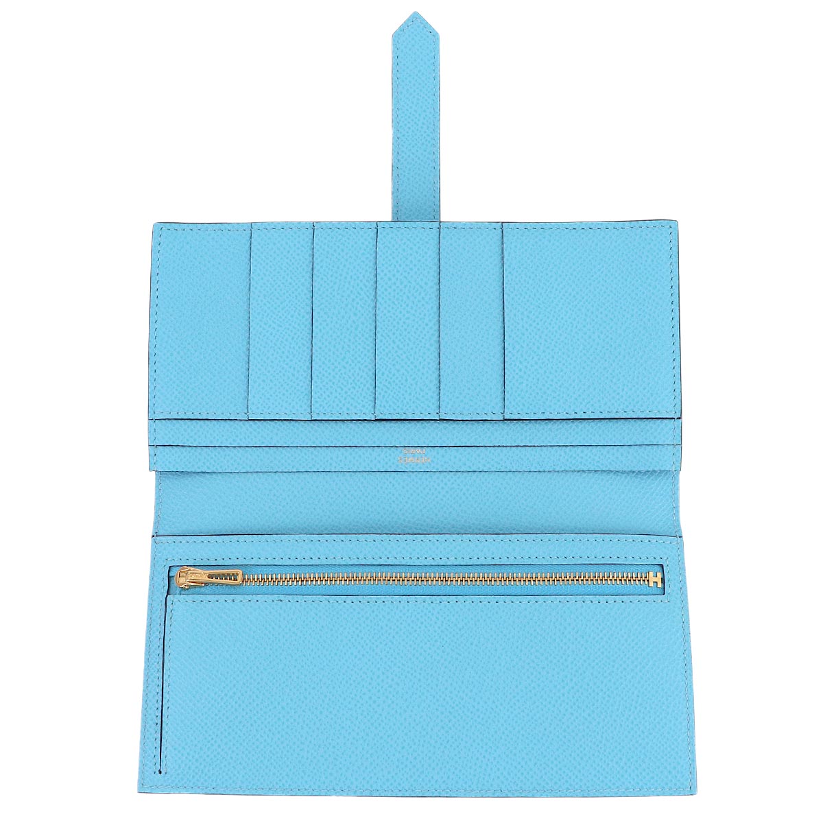 Bearn Souffle Long Wallet Epsom Celeste Purse