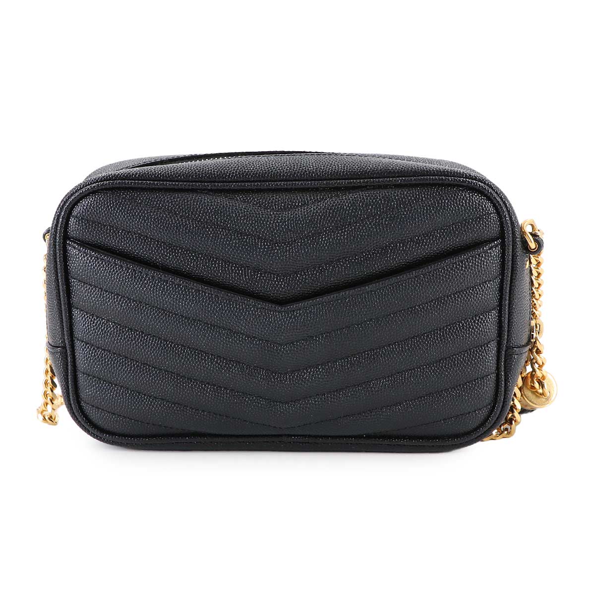 Lou Mini Chain Shoulder Bag Leather Black 612579
