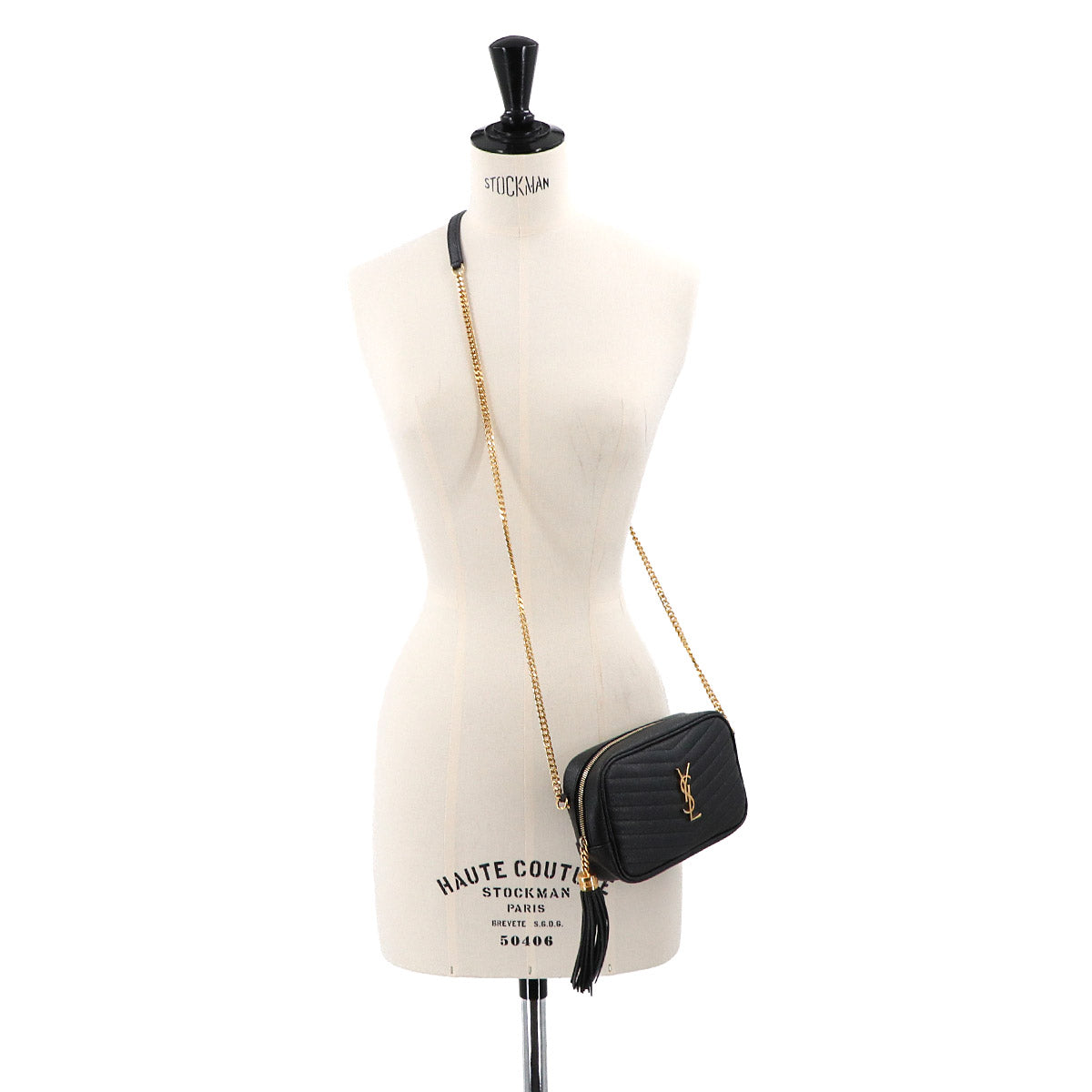 Lou Mini Chain Shoulder Bag Leather Black 612579