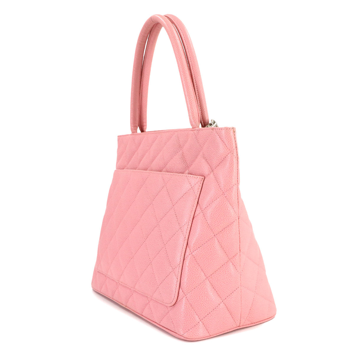 Medallion Tote Bag Leather Pink A01804 Coco Logos