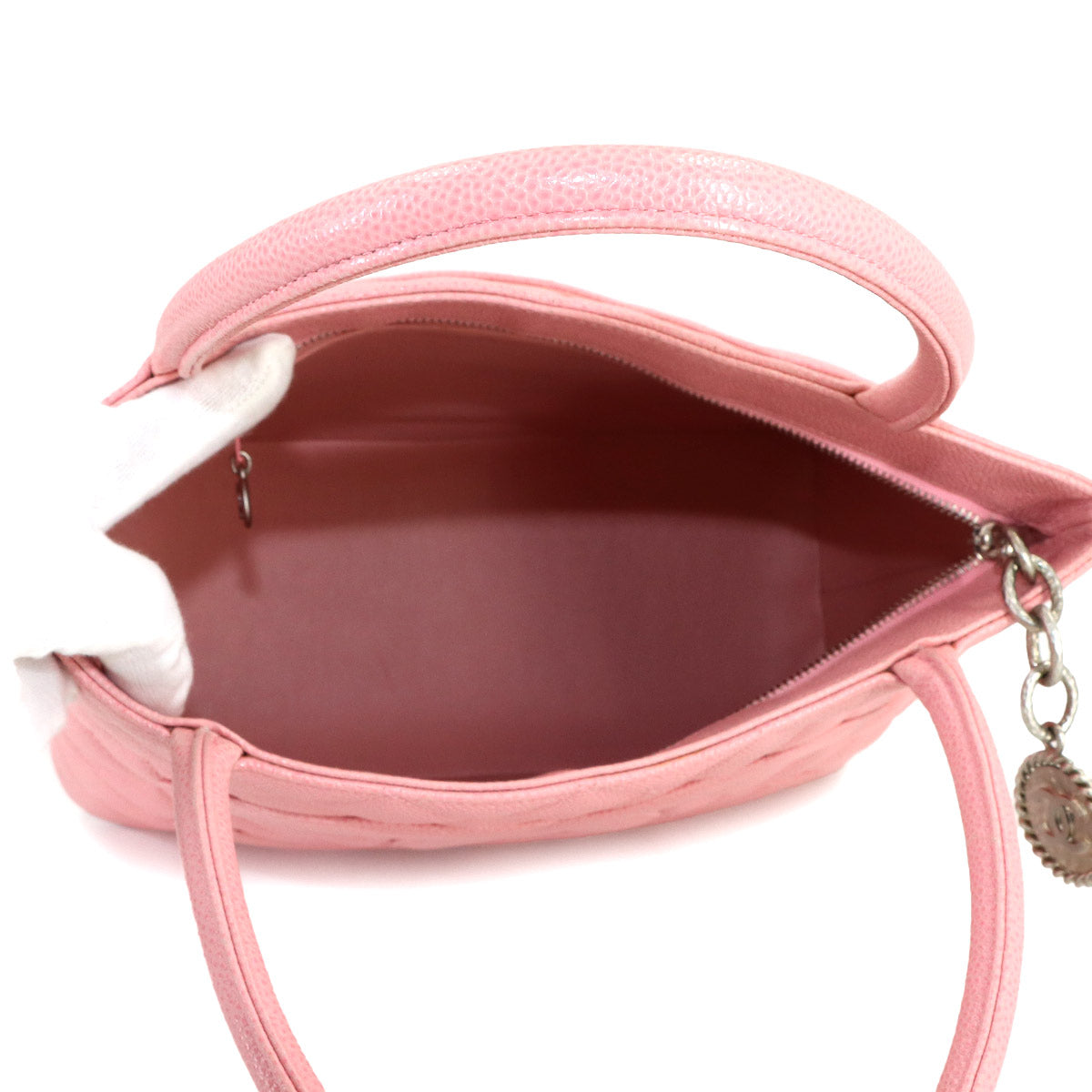 Medallion Tote Bag Leather Pink A01804 Coco Logos