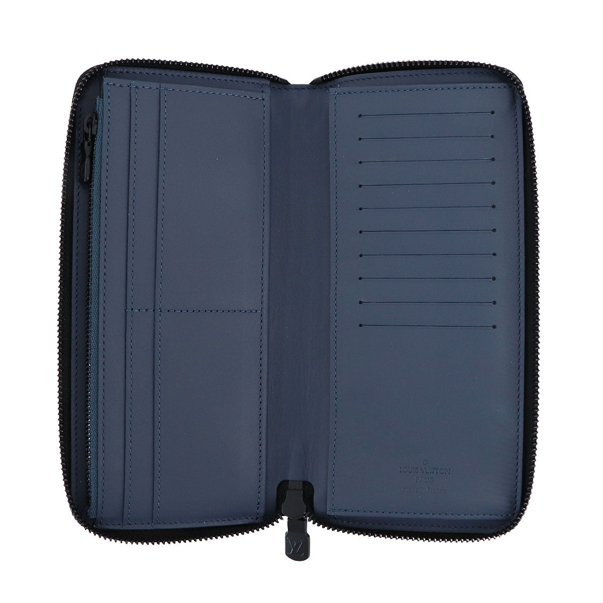 Monogram Shadow Zippy Wallet Vertical Navy Blue M82322