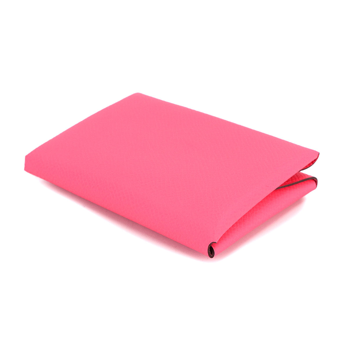 Calvi Duo Card Case Veau Epsom Rose Azalee Purse