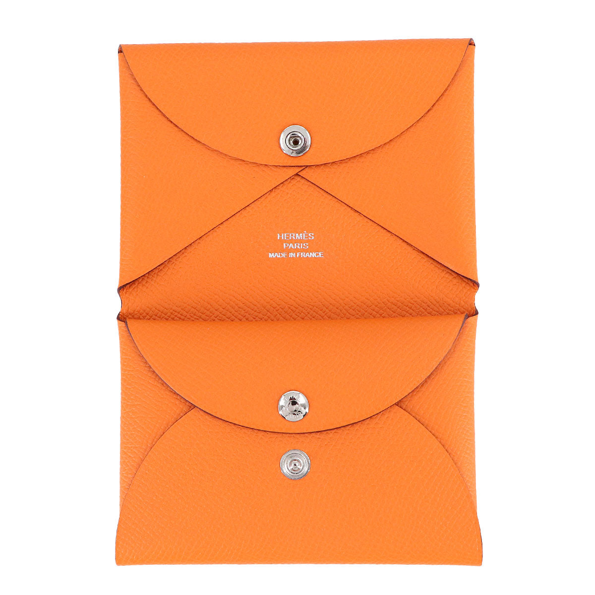 Calvi Duo Card Case Veau Epsom Orange Purse