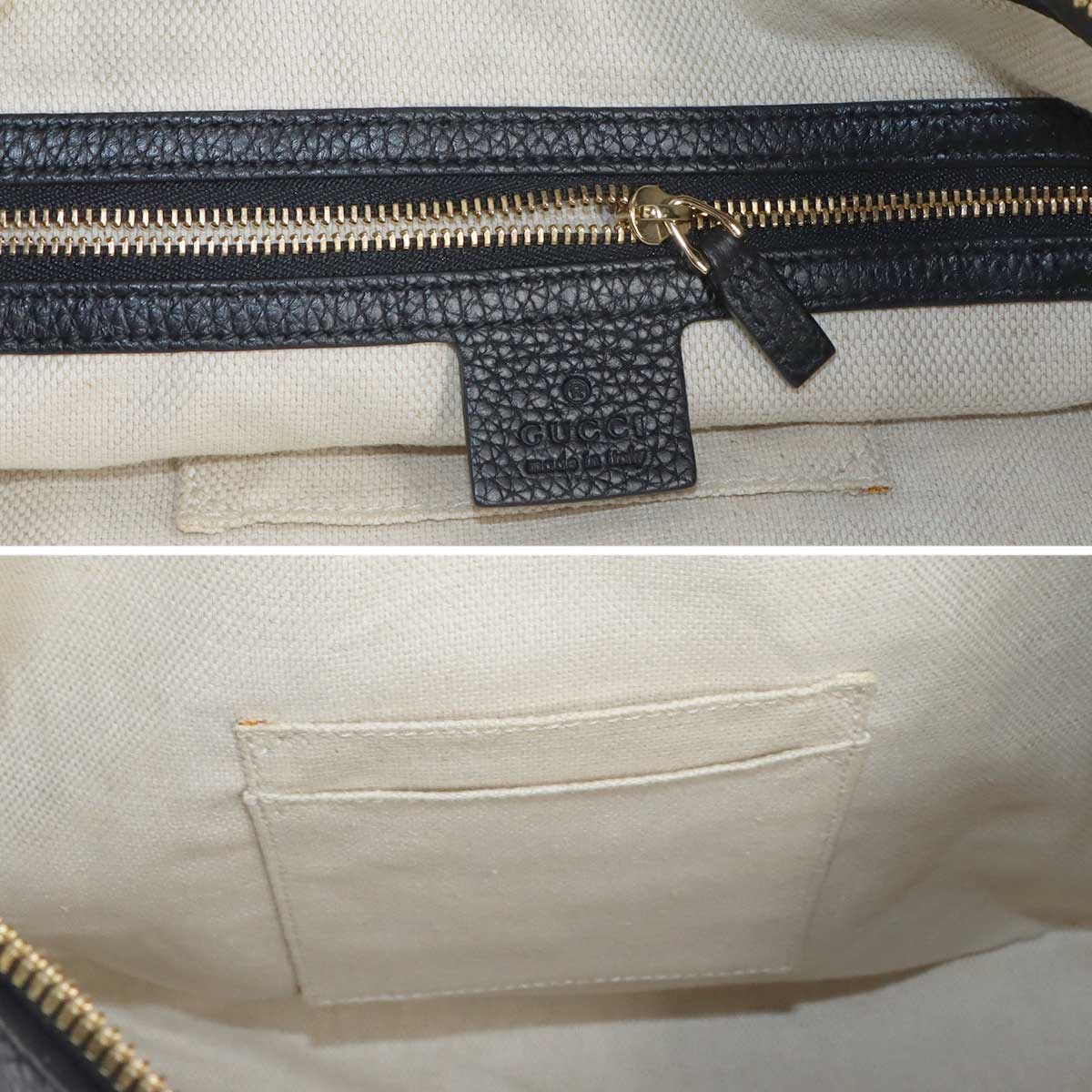 SOHO 2way Shoulder Bag Leather Black 536194 Interlocking G