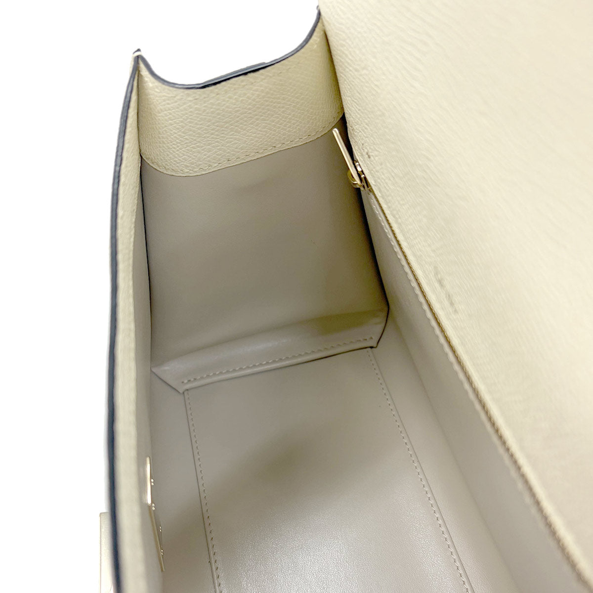 Iside Medium Hand Shoulder Bag Leather White Purse