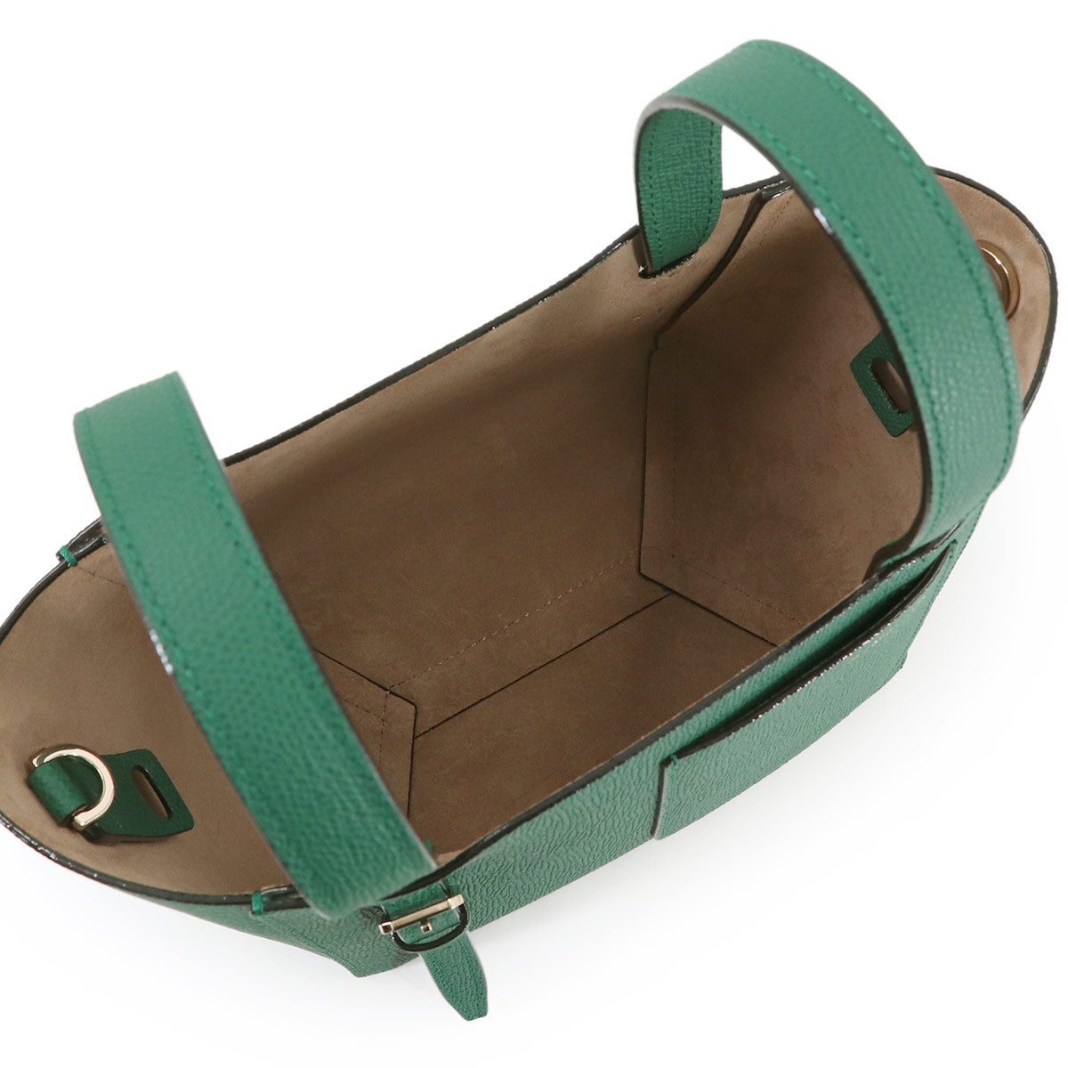 Bucket Bag Micro Shoulder Hand Bag Leather Forest Green