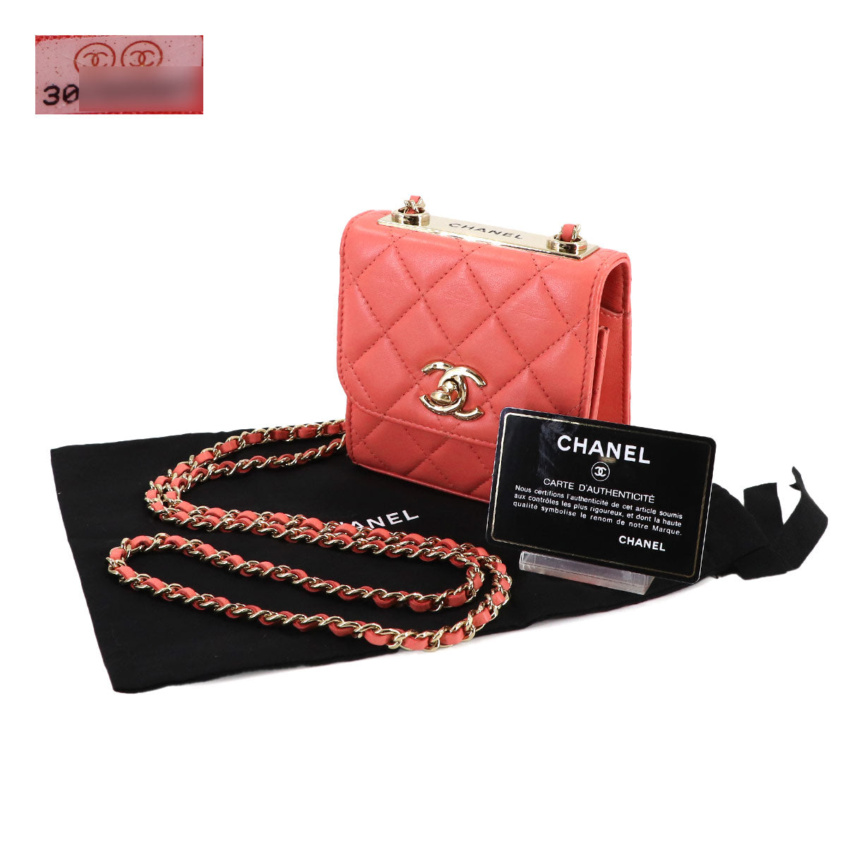 Trendy CC Matelasse Chain Shoulder Bag Leather Pink A81633