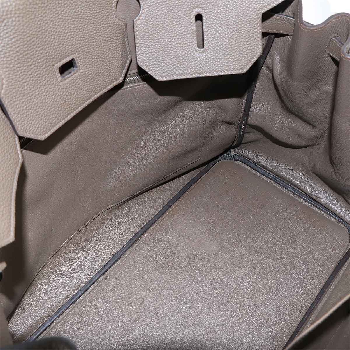 Birkin 40 Veau Togo Toupe Hand Bag Brown Purse