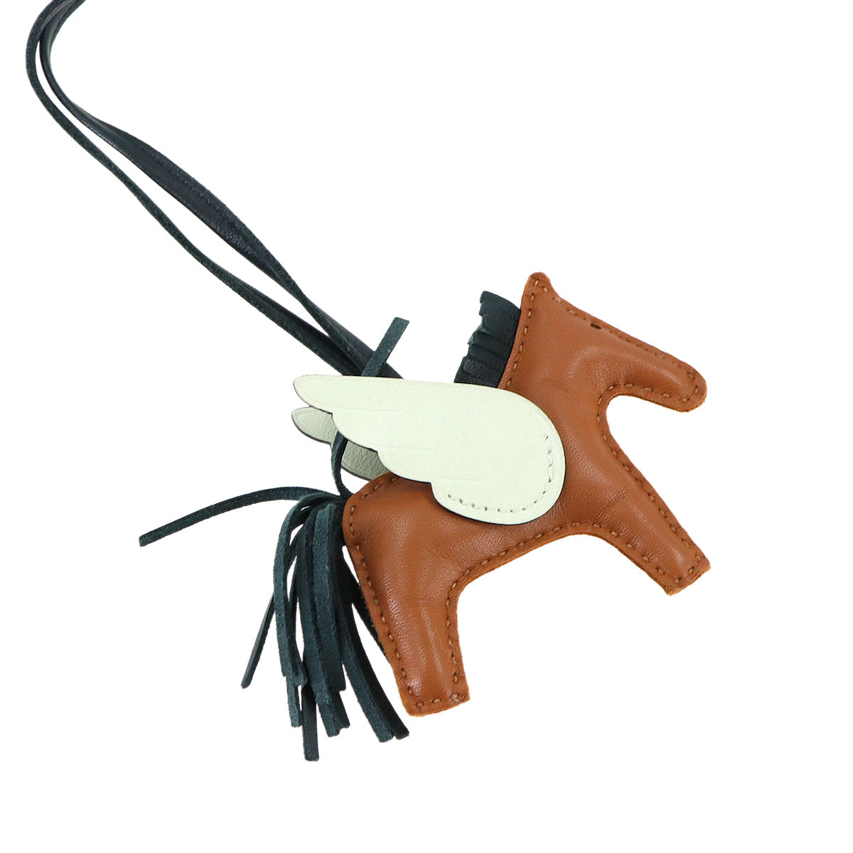 Rodeo Pegasus PM Bag Charm Agneau Milo Gold Vert Cypress