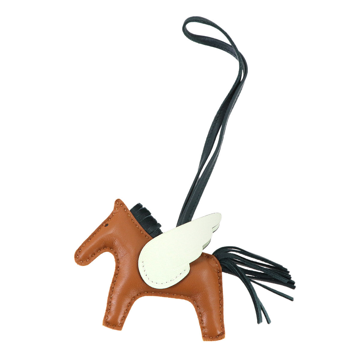 Rodeo Pegasus PM Bag Charm Agneau Milo Gold Vert Cypress