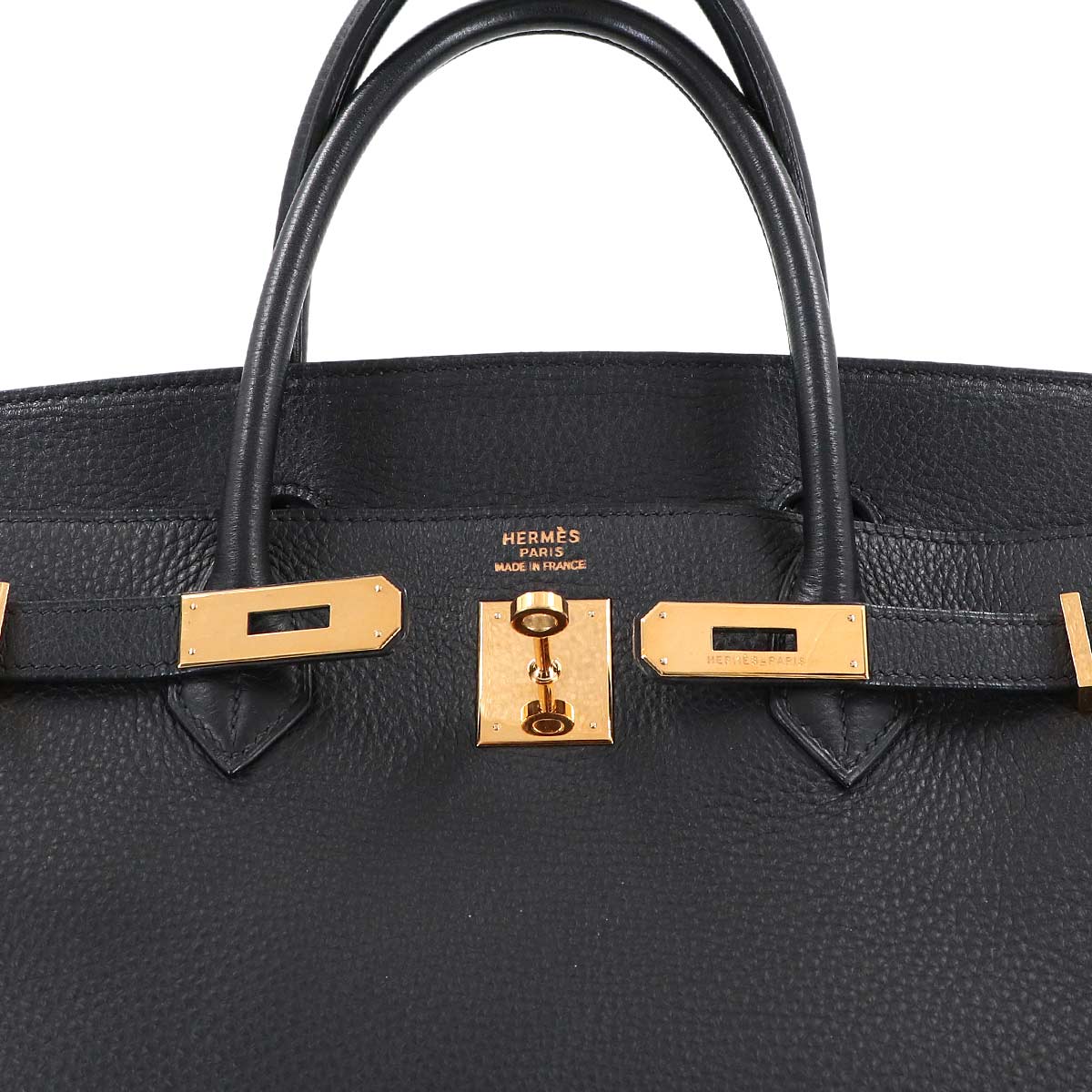 Birkin 40 Veau Togo Black Hand Bag Purse