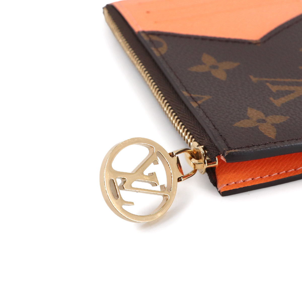 Monogram Card Holder Romy Brown Apricot M83603