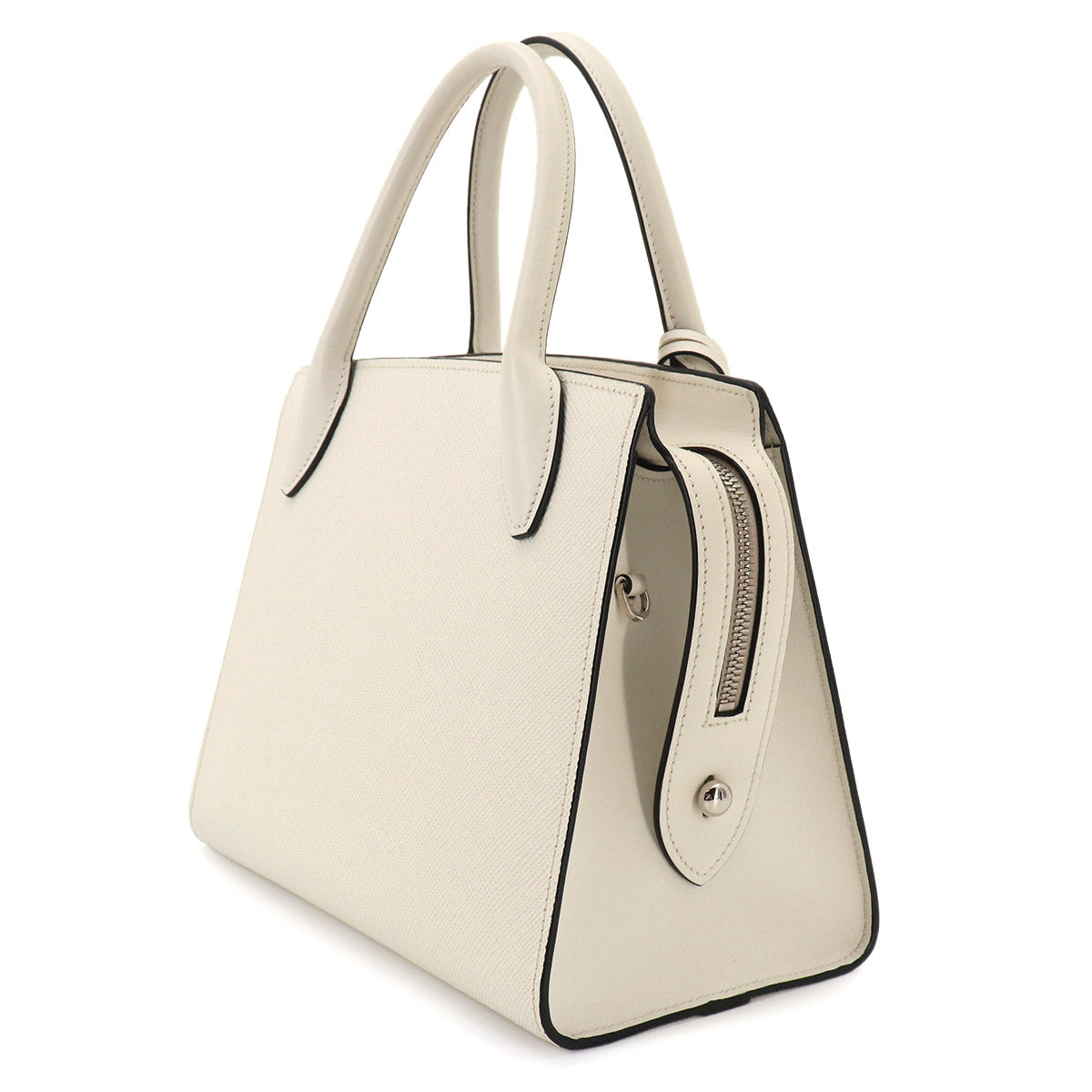Hand Shoulder Bag Saffiano Leather White Purse