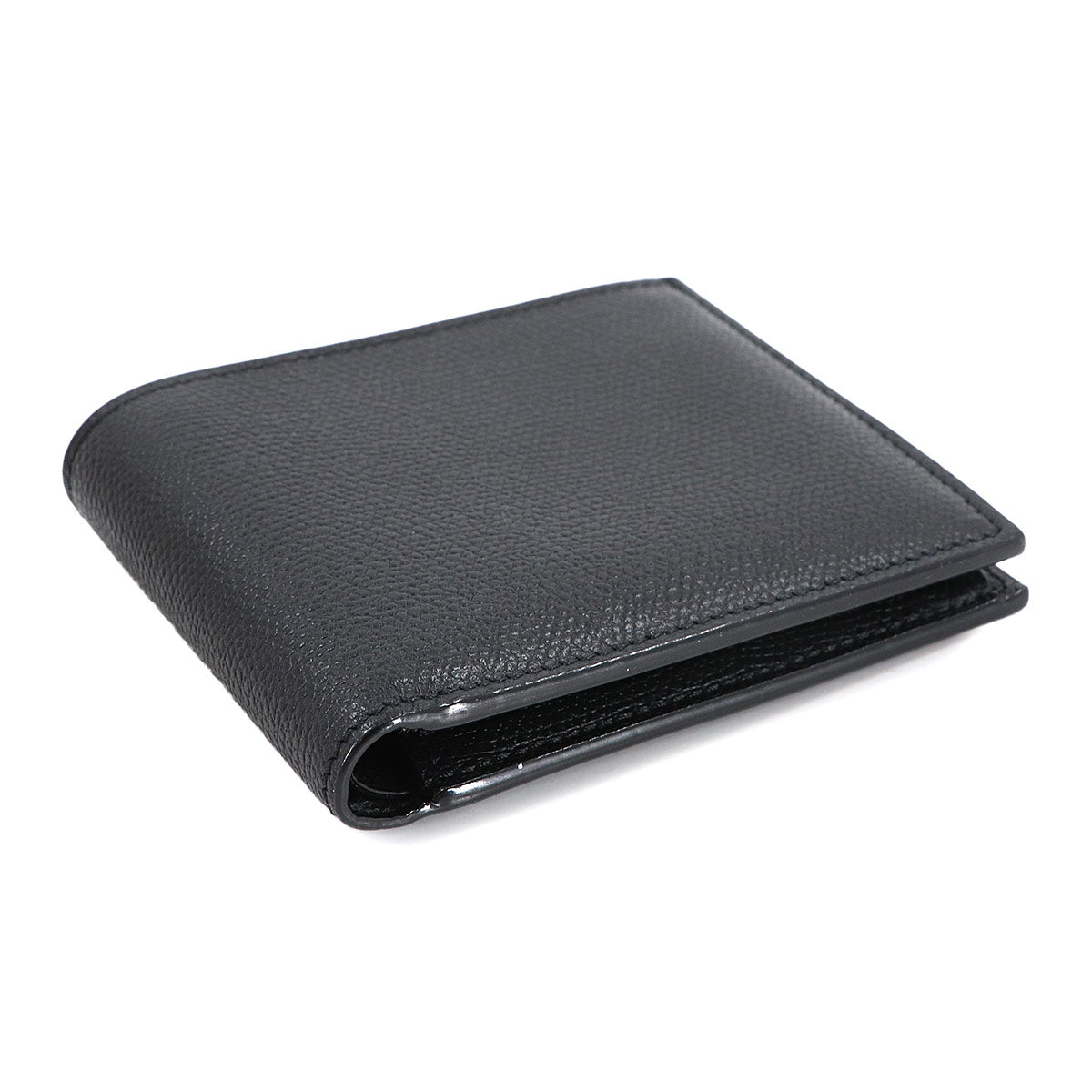Bi fold Wallet Purse Leather Black