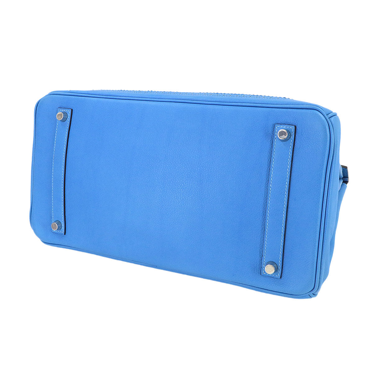 Birkin 35 Ghillies Taurillon Clemence Ever color Blue Paradise