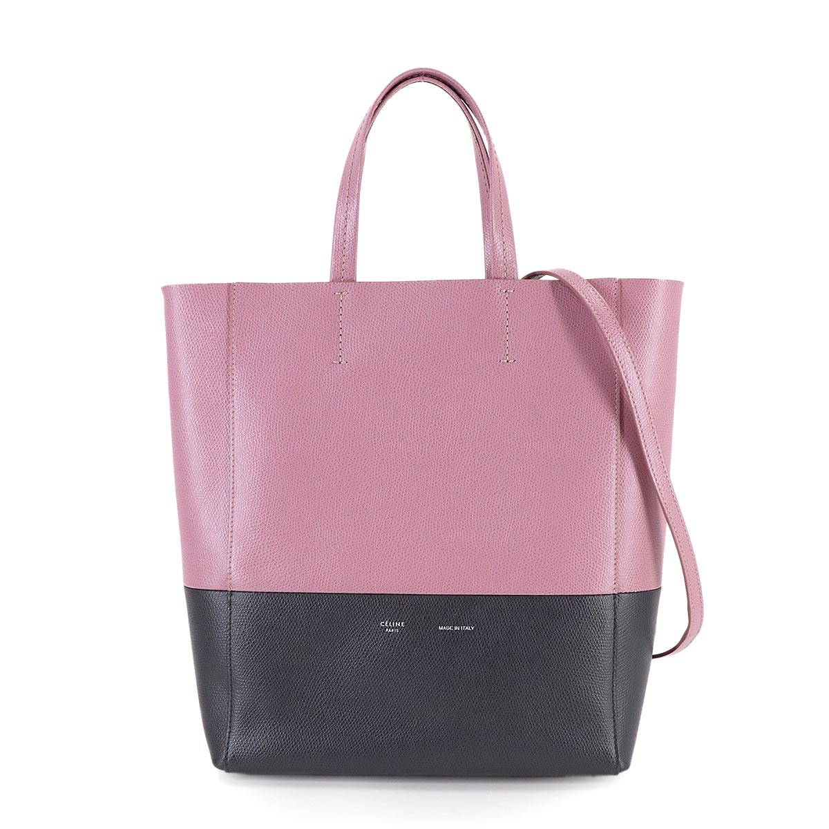 Small Vertical Cabas 2way Tote Shoulder Bag Leather 176163