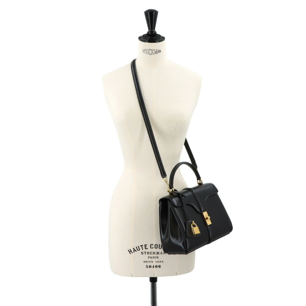 Small 16 Hand Shoulder Bag Leather Black 188003 Purse