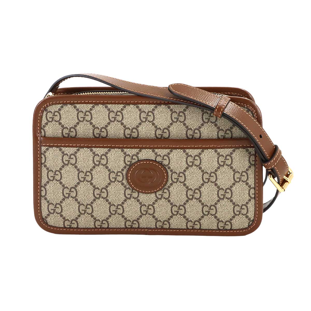 Mini Bag With Interlocking G GG Supreme Leather Beige 658572