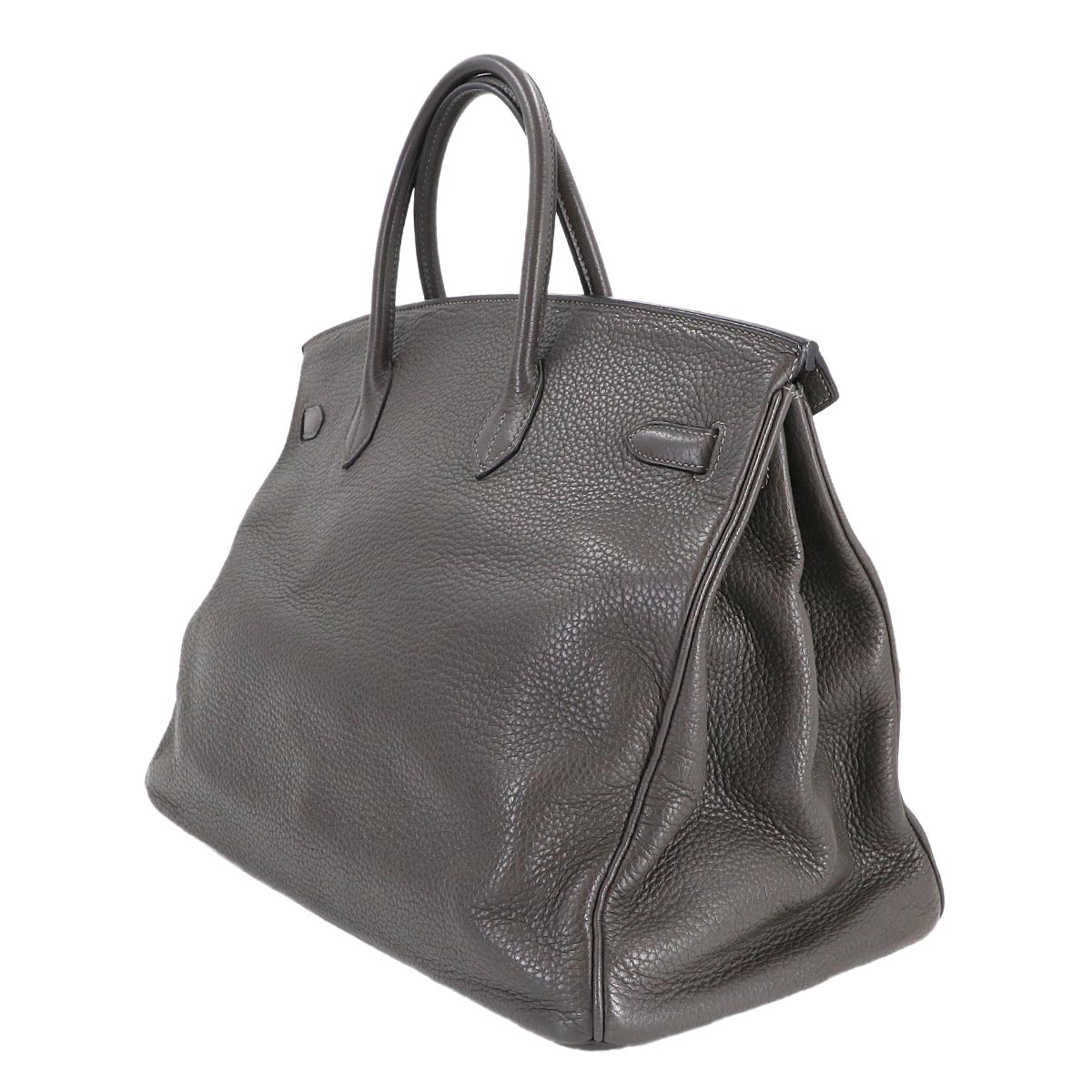 Birkin 40 Taurillon Clemence Graphite Hand Bag Grey Purse
