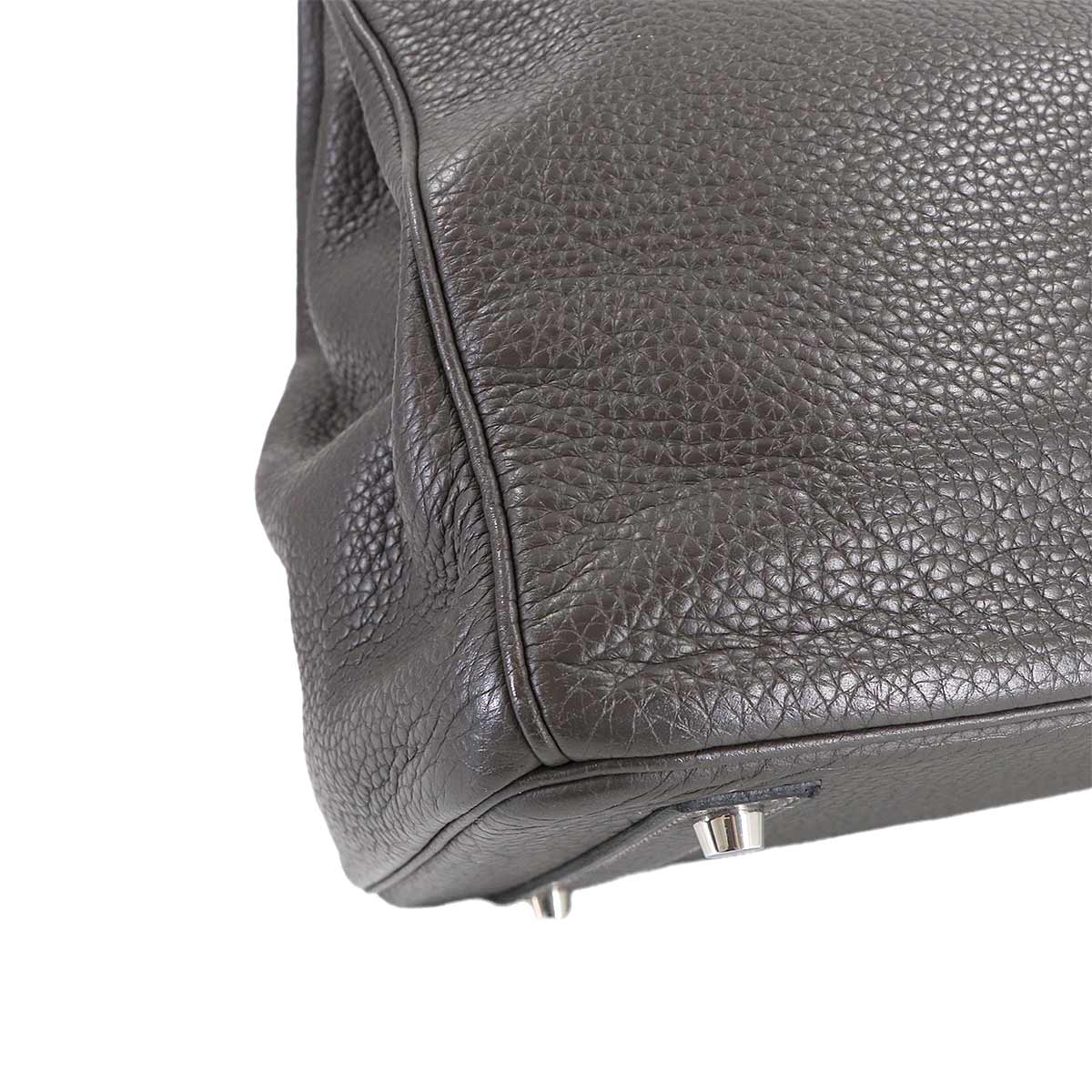 Birkin 40 Taurillon Clemence Graphite Hand Bag Grey Purse