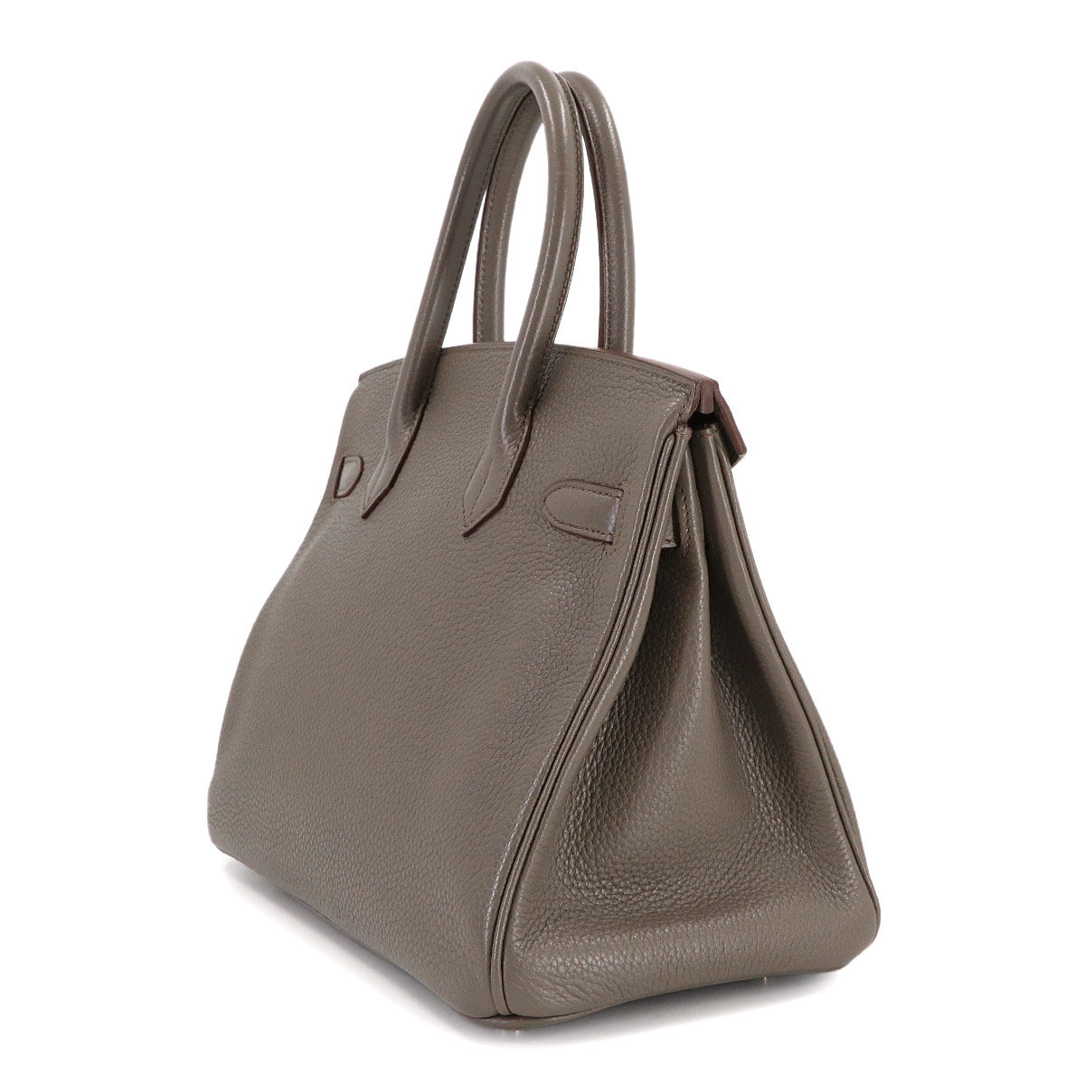 Birkin 30 Taurillon Clemence Etain Hand Bag Grey Purse
