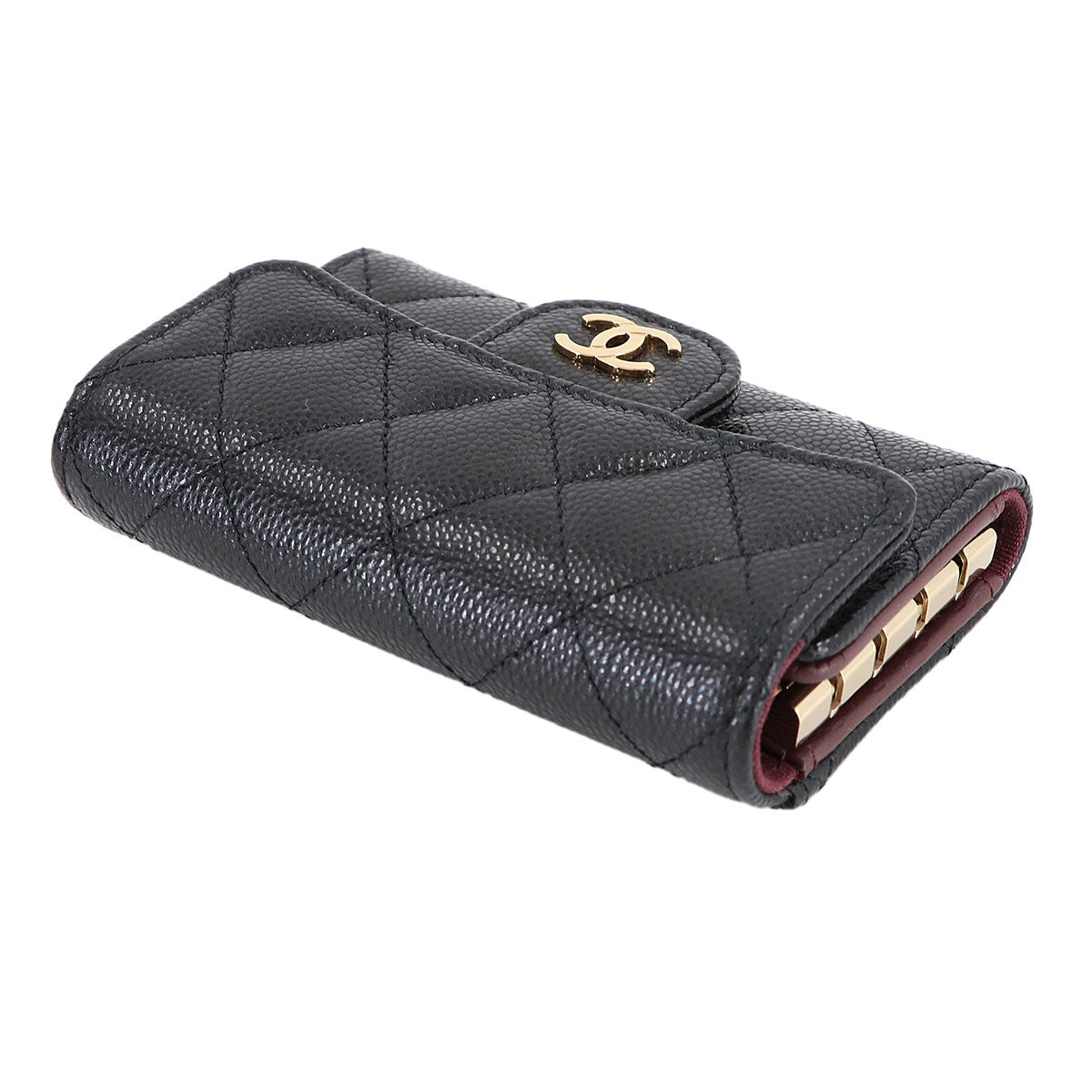 Matelasse 4 Key Case Leather Black AP0222