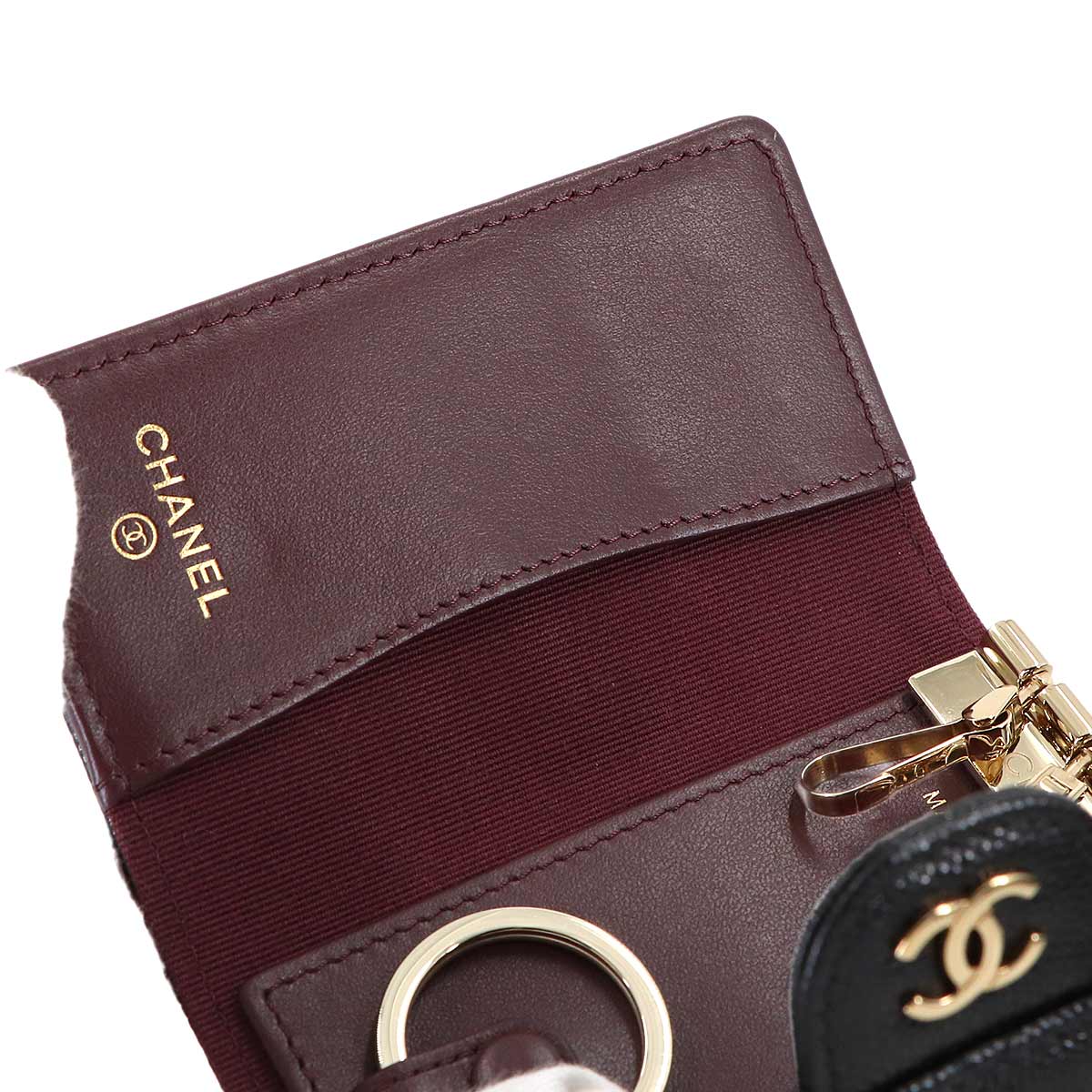 Matelasse 4 Key Case Leather Black AP0222