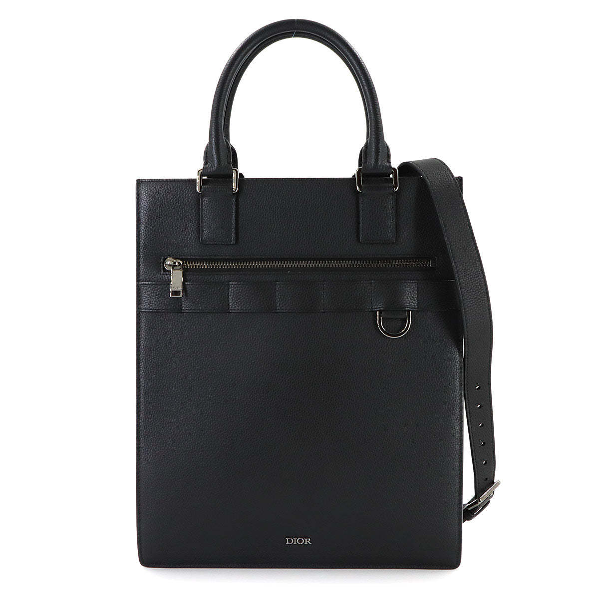 Safari Tote Bag Leather Black 1ESSH187UMJ Purse