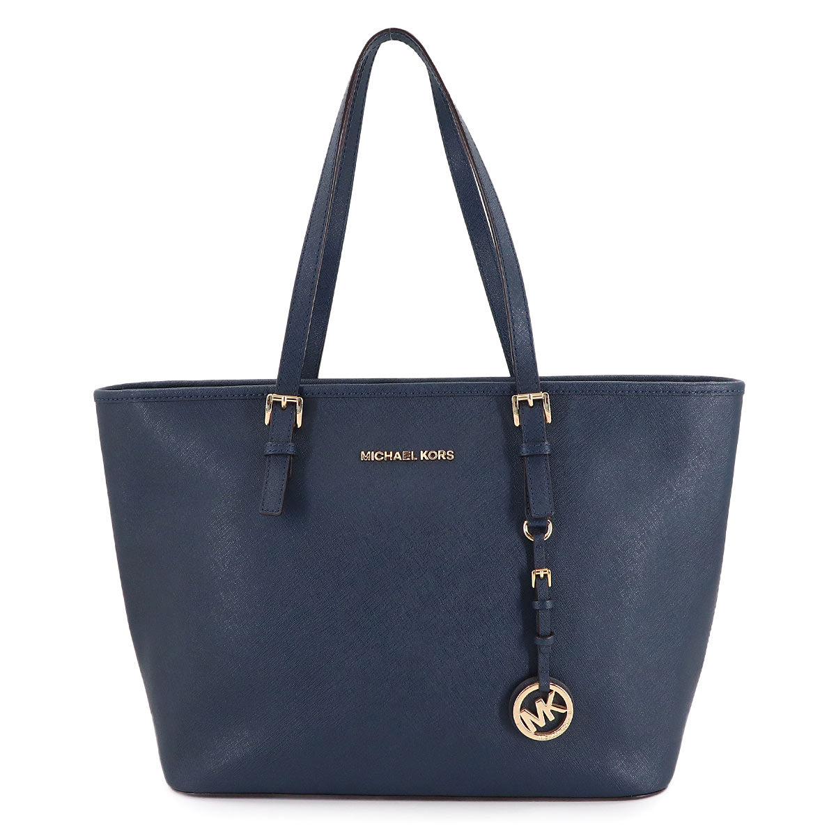 Jet Set Travel Tote Bag Leather Navy Purse