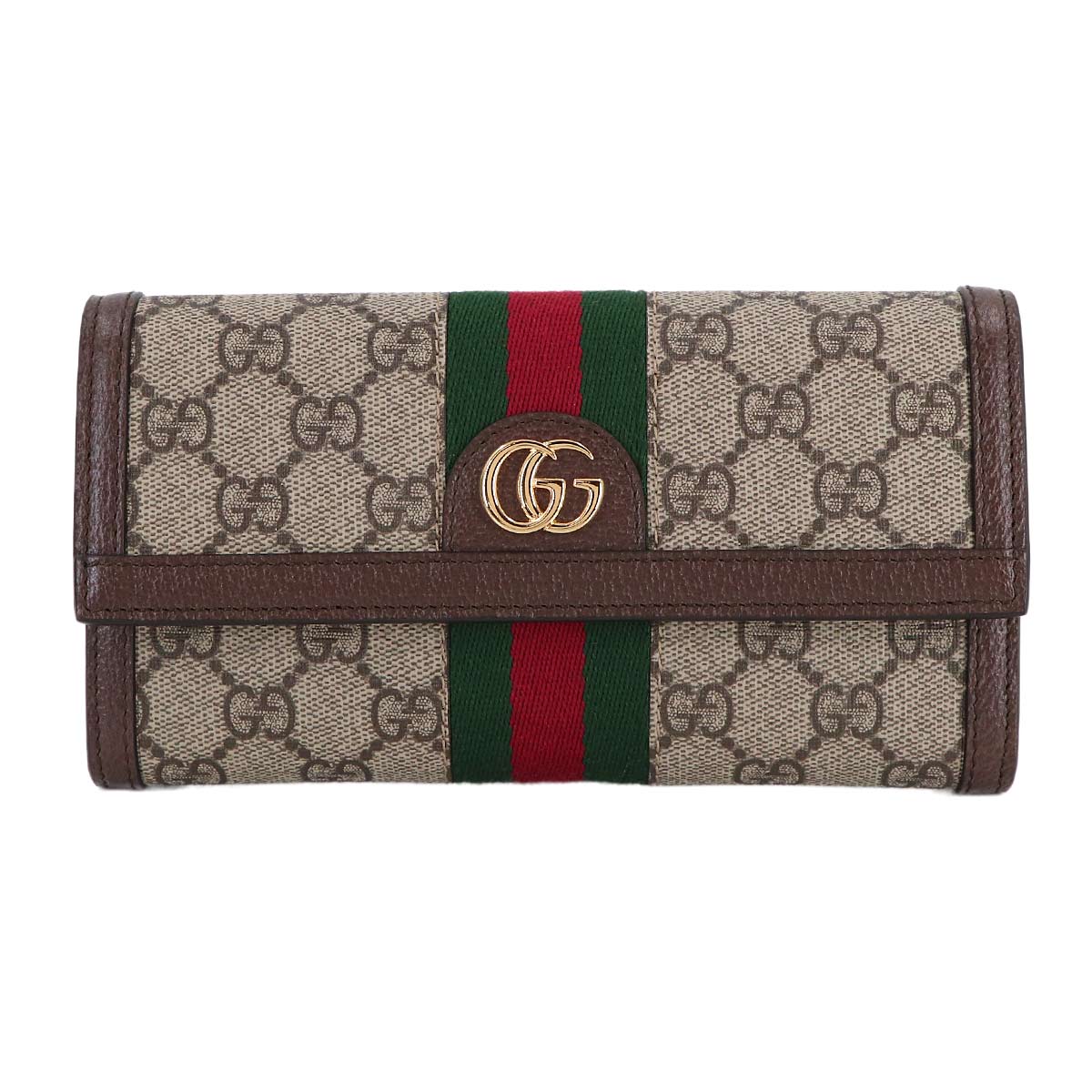Ophidia GG Continental Wallet GG Supreme Canvas Leather 523153