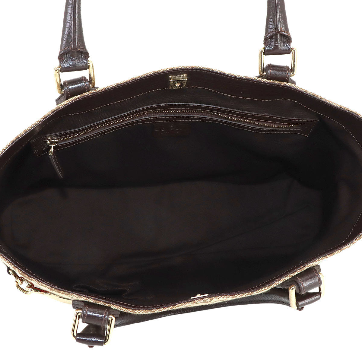 Horsebit Tote Bag GG Canvas Leather Beige Brown 137385 Purse
