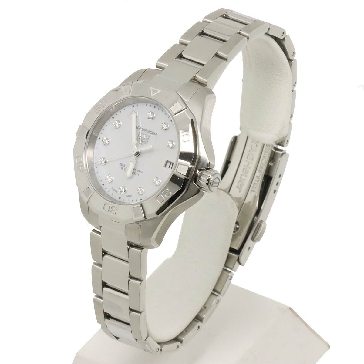 Aqua racer WBP1313 11P Diamond White Shell Dial Ladies Watch