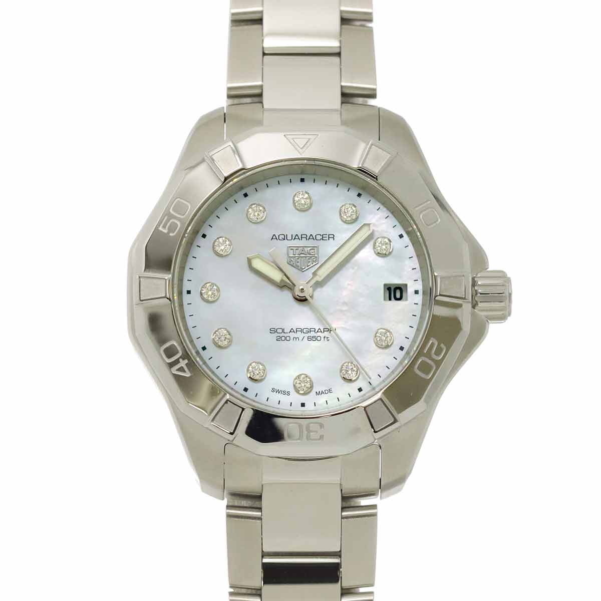 Aqua racer WBP1313 11P Diamond White Shell Dial Ladies Watch