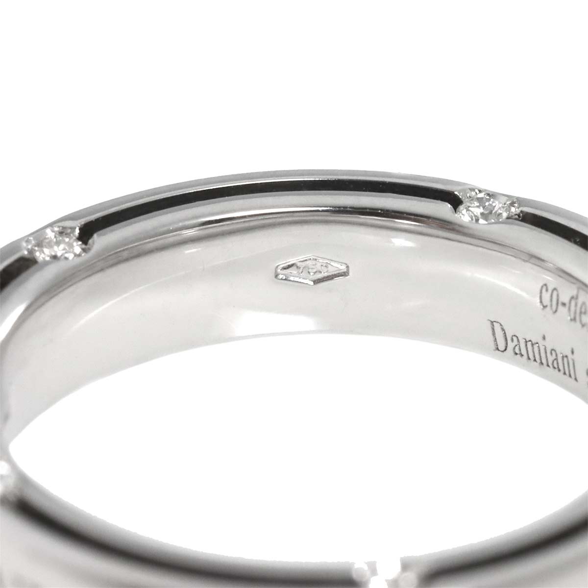 D-SIDE Diamond 10P Ring 18K White Gold 750 size4.5-4.75(US)